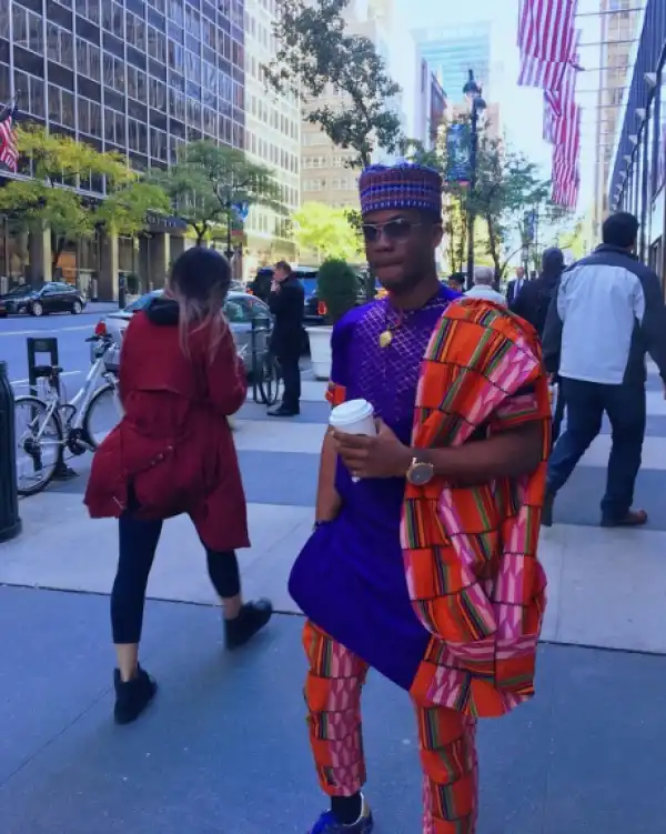 Korede Bello Cute As He Rocks Colourful Attire